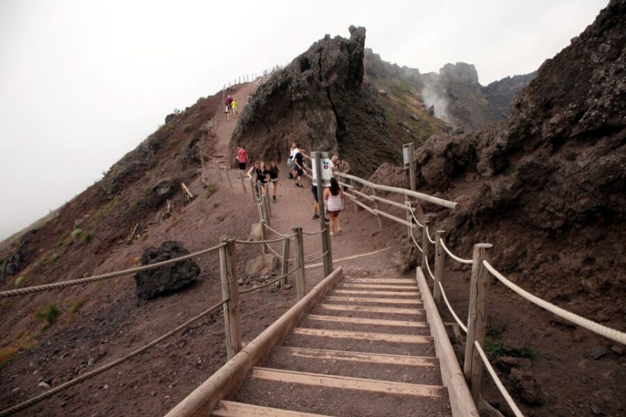 From Naples: Herculaneum, Mount Vesuvius & Pompeii Day Trip - Mount Vesuvius crater time: the hike that rewards your legs