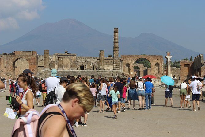 Pompeii and Vesuvius from Naples. Private activity - Walking Up Toward the Crater for Bay Views