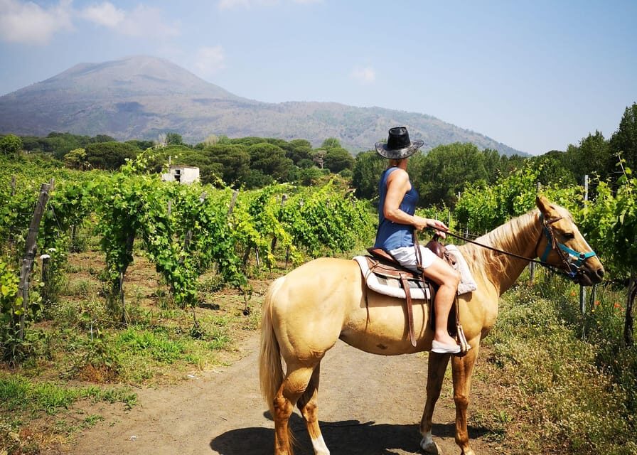 Pompeii: Ruins Tour and Mount Vesuvius Horseback Ride - Wine-tasting lunch on the terrace: why the food stop is part of the experience